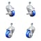 Service Caster 3.5 Inch Blue Polyurethane Swivel 12mm Threaded Stem Caster Brake SCC, 2PK TS20S3514-PPUB-BLUE-TLB-M1215-2-S-2 - alternate 1